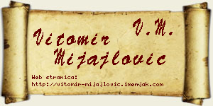 Vitomir Mijajlović vizit kartica
